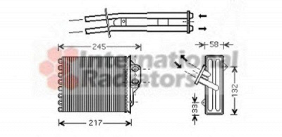 VAN WEZEL 17006304 -  Теплообменник, отопление салона